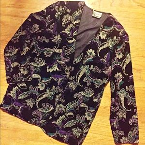 Vintage Velvet Blazer 1980s